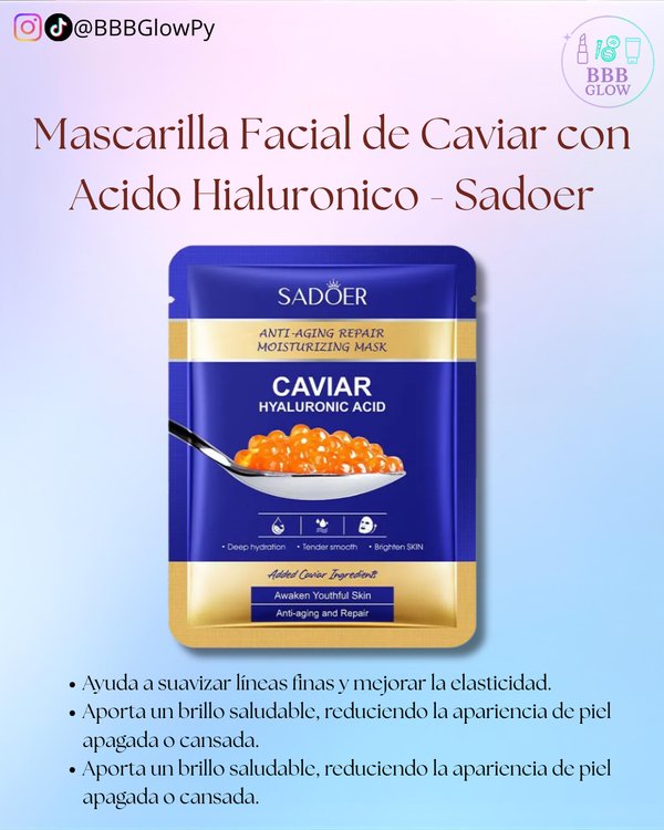 Mascarilla Facial De Caviar Con Acido Hialuronico
