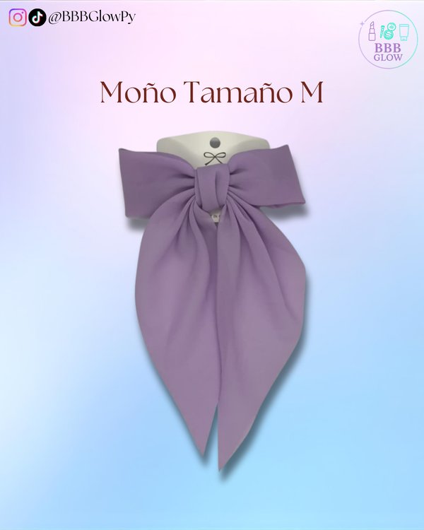 Moño Grande Color Lila Lavanda