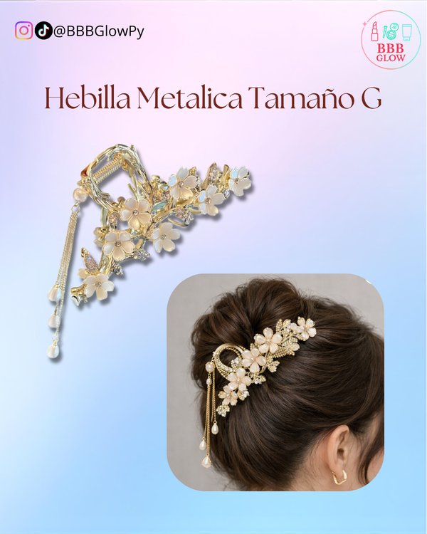 Hebilla Metal Flor Blanca