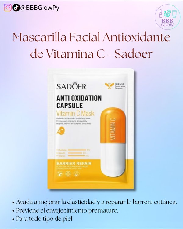 Mascarilla Facial Antioxidante Con Vitamina C