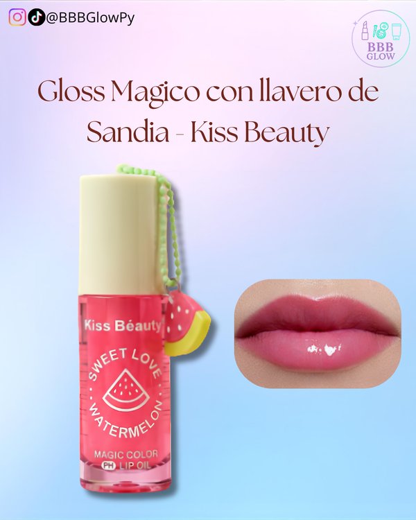 Gloss Magico Con Llavero De Sandia