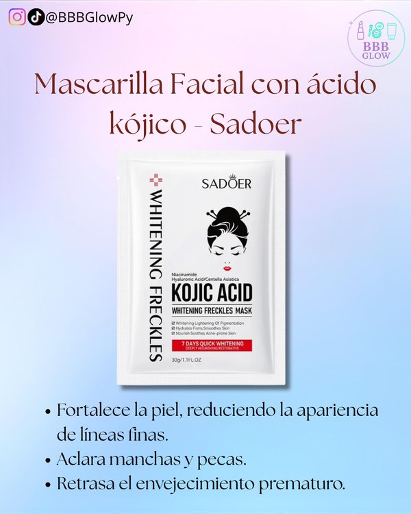 Mascarilla Facial De Acido Kojico