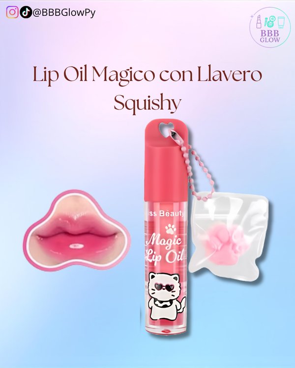 Gloss Magico Con Llavero De Patita De Gato Relajante