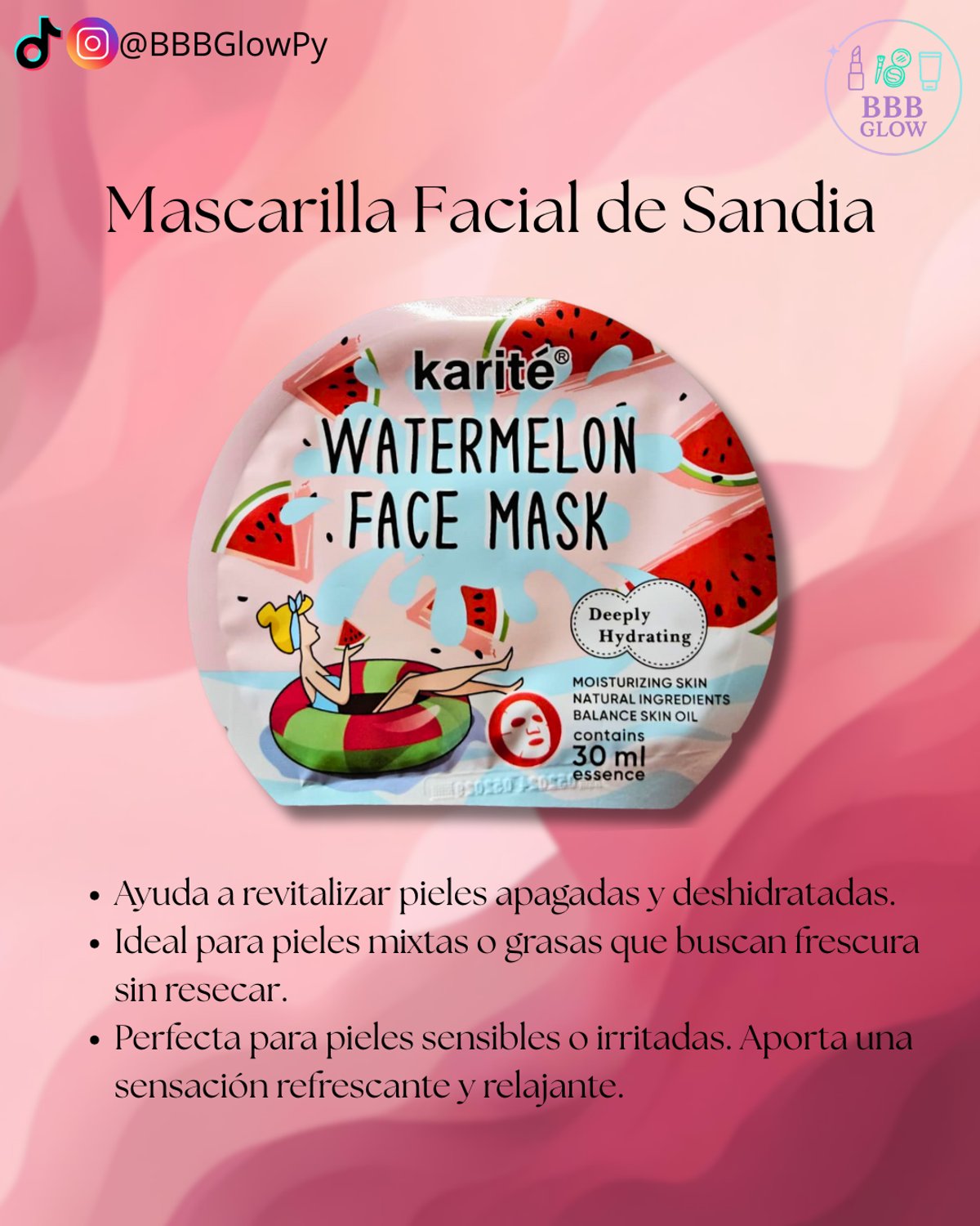 Mascarilla Facial De Sandia