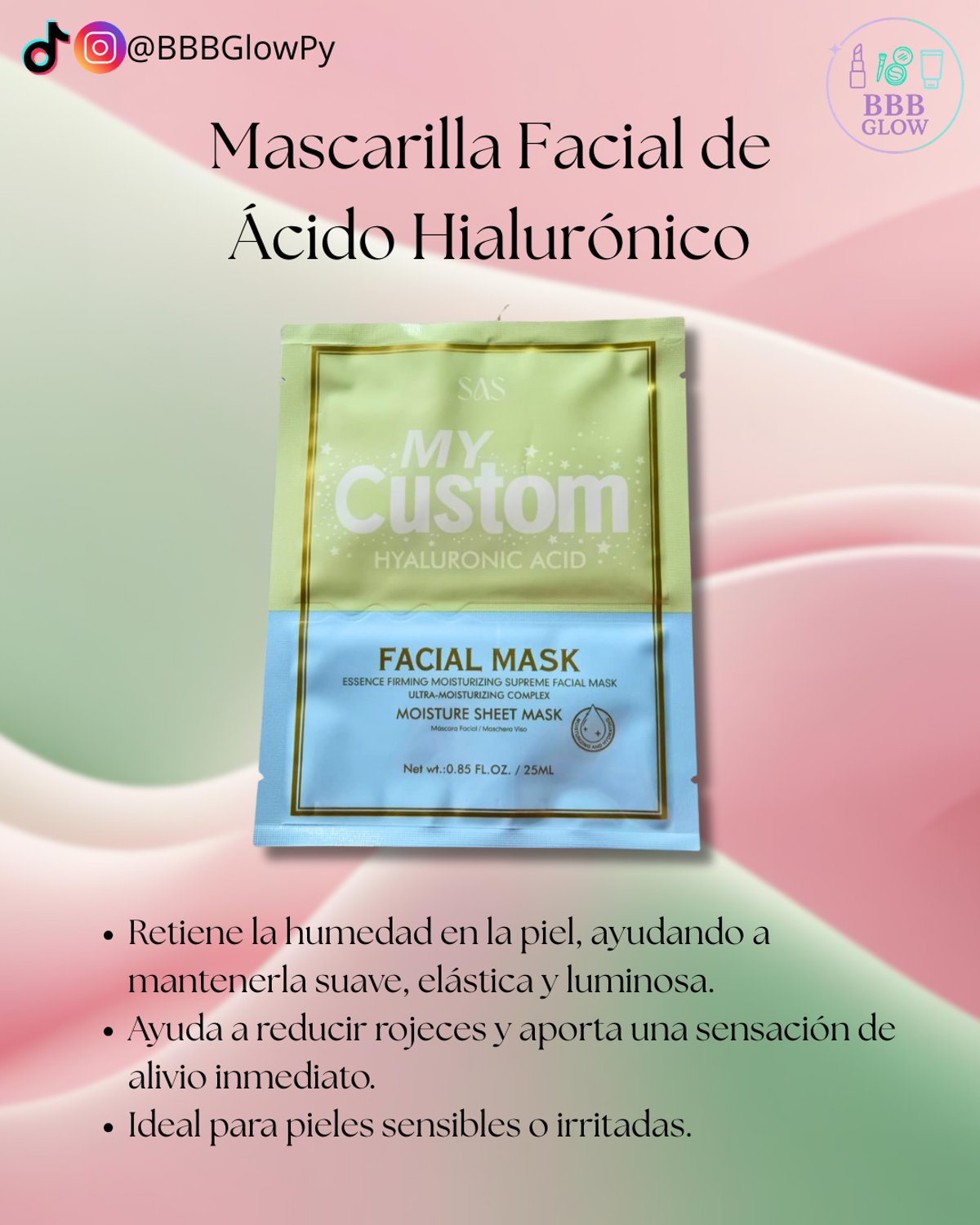 Mascarilla Facial Acido Hialuronico