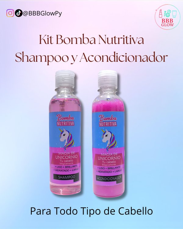 Kit Shampoo Y Acondicionador Bomba Nutritiva De Unicornio