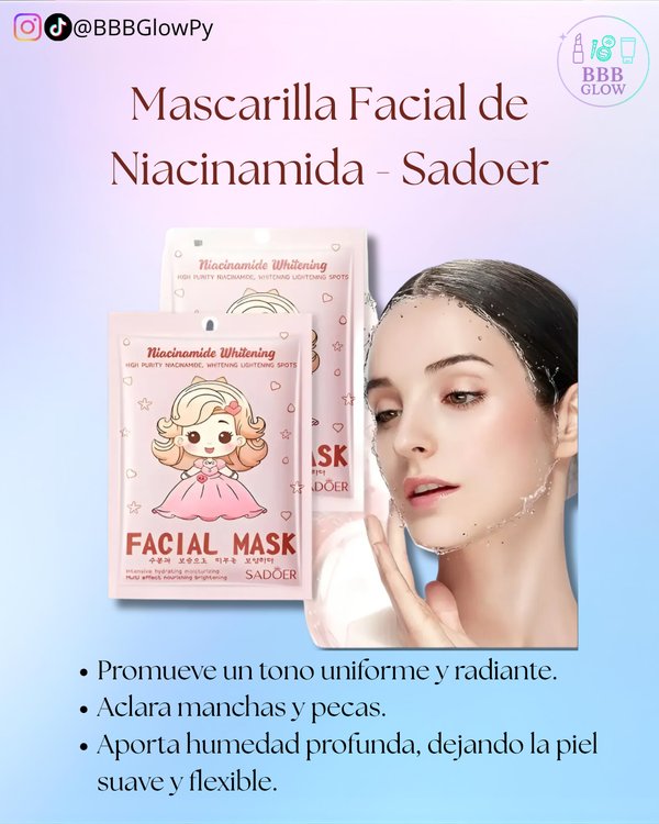 Mascarilla Facial Princesa Rosa - Sadoer