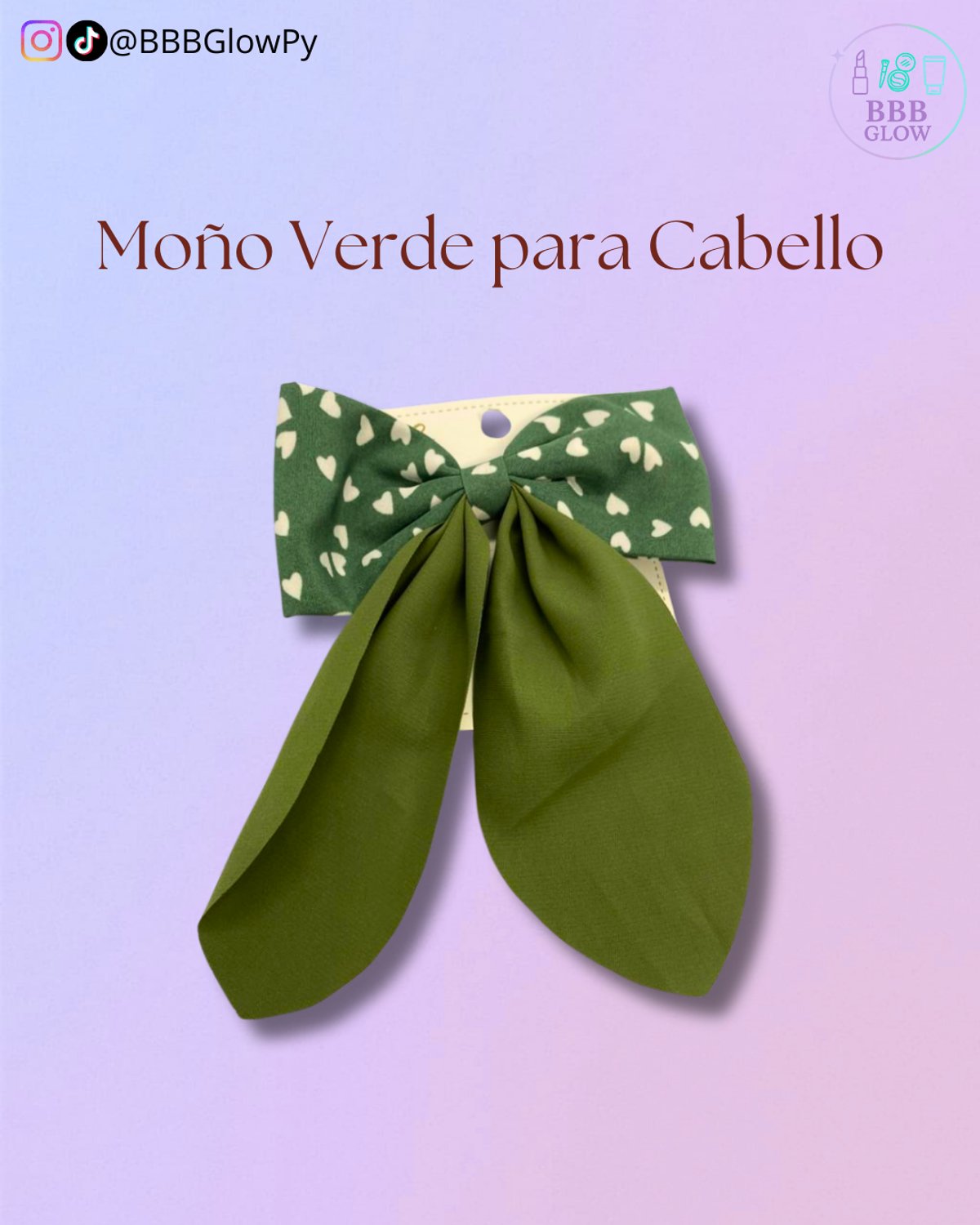 Moño Estanpado Verde