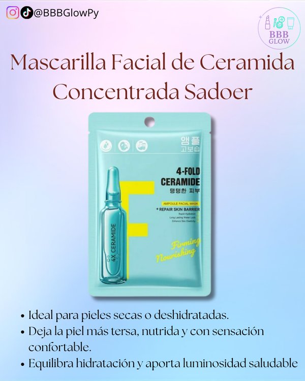 Mascarilla Facial De Ceramida X4 - Sadoer
