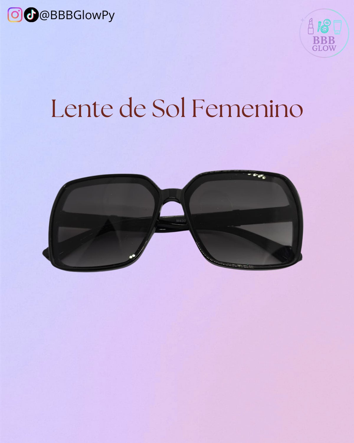 Lente De Sol Femenino Color Negro