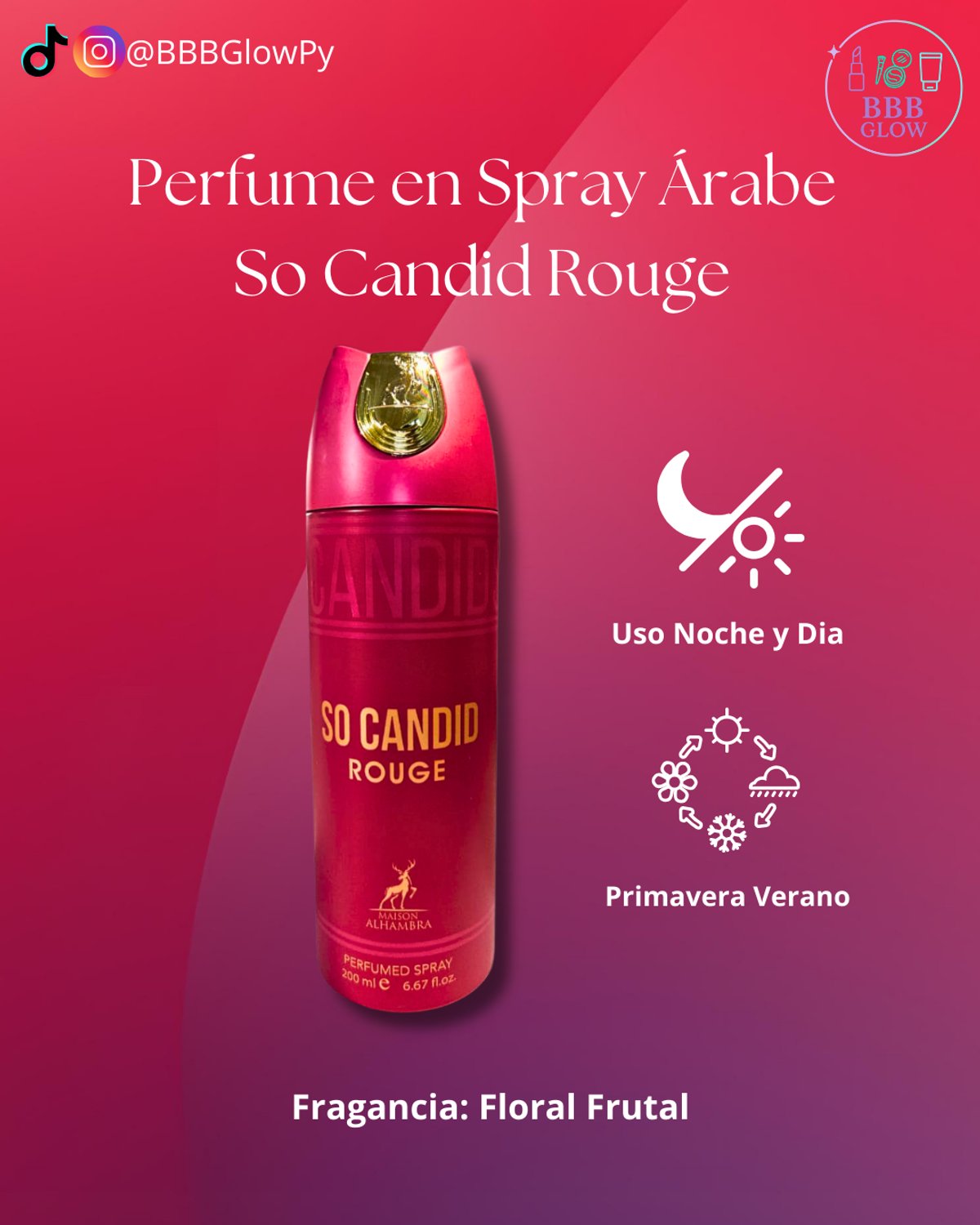 Perfume En Spray Femenino So Candid Rouge