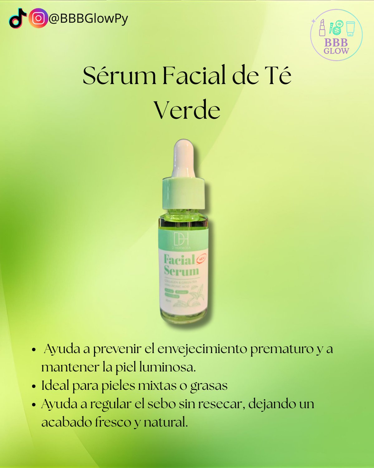Serum Facial De Te Verde