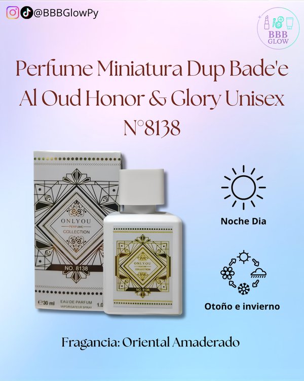 Perfume Miniatura Dup Bade'e Al Oud Honor & Glory Unisex N°8138