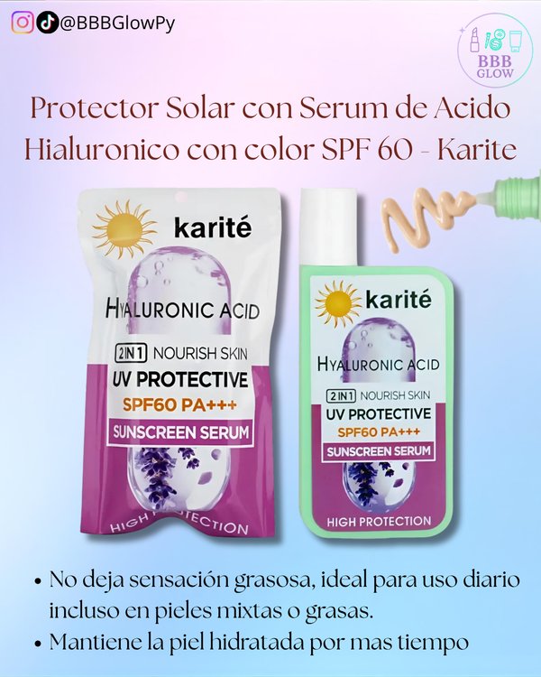 Protector Solar 2 En 1 Serun De Lavanda Con Acido Hialuronico De 60 Spf Sin Color