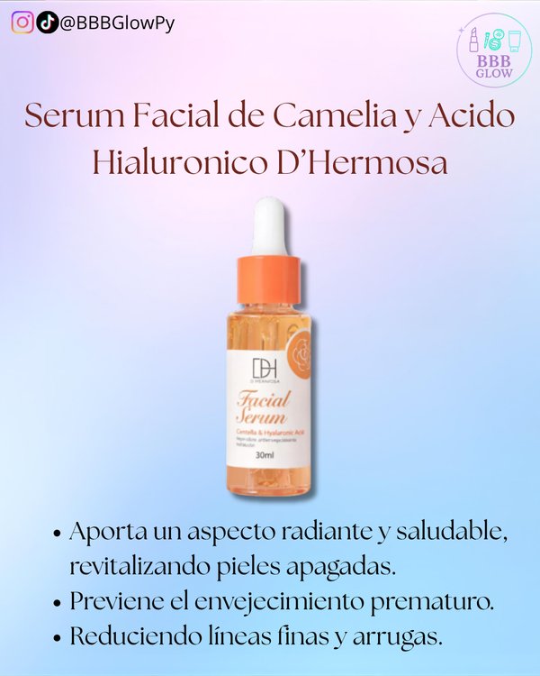 Serum Facial De Camelia Con Acido Hialuronico