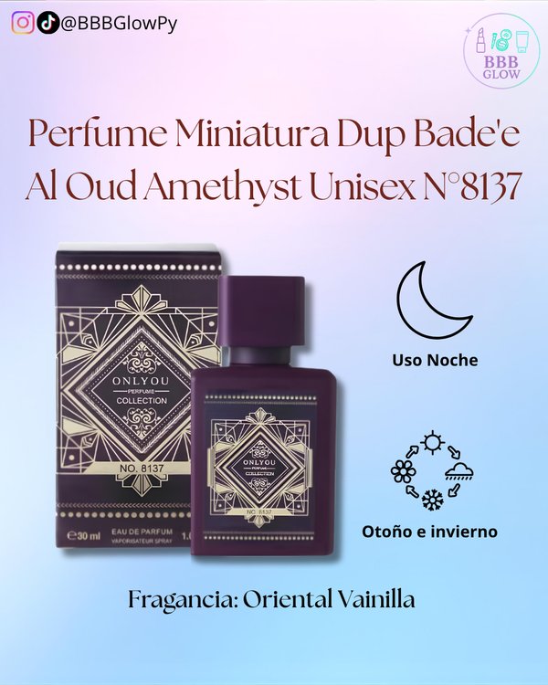 Perfume Miniatura Dup Amethyst Honor & Glory Unisex N°8137
