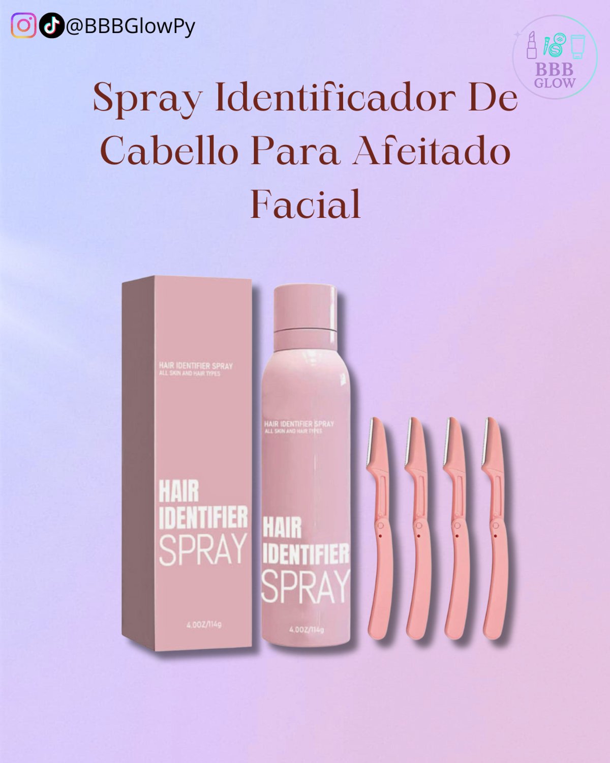 Spray Identificador De Cabello Para Afeitado Facial