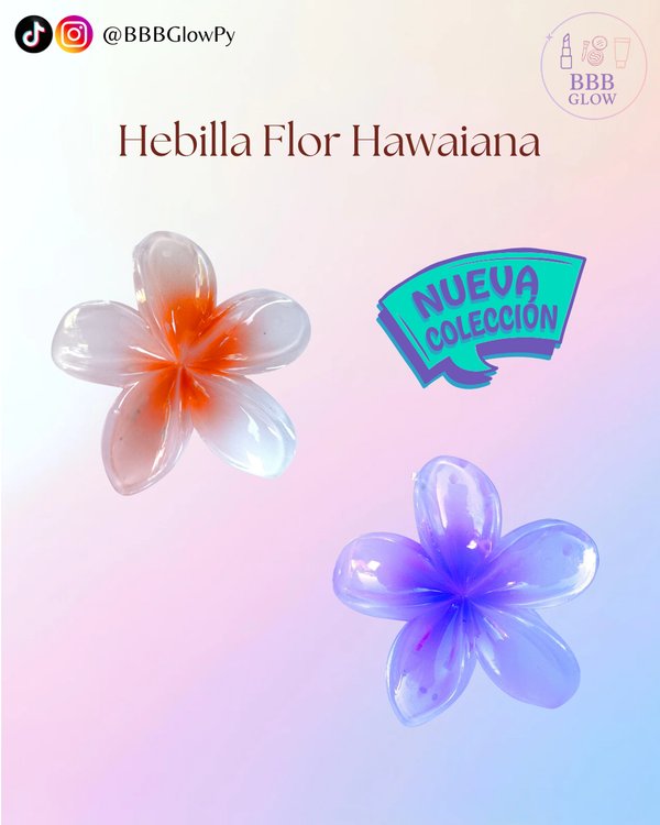 Hebilla Flor Hawaiana Grande
