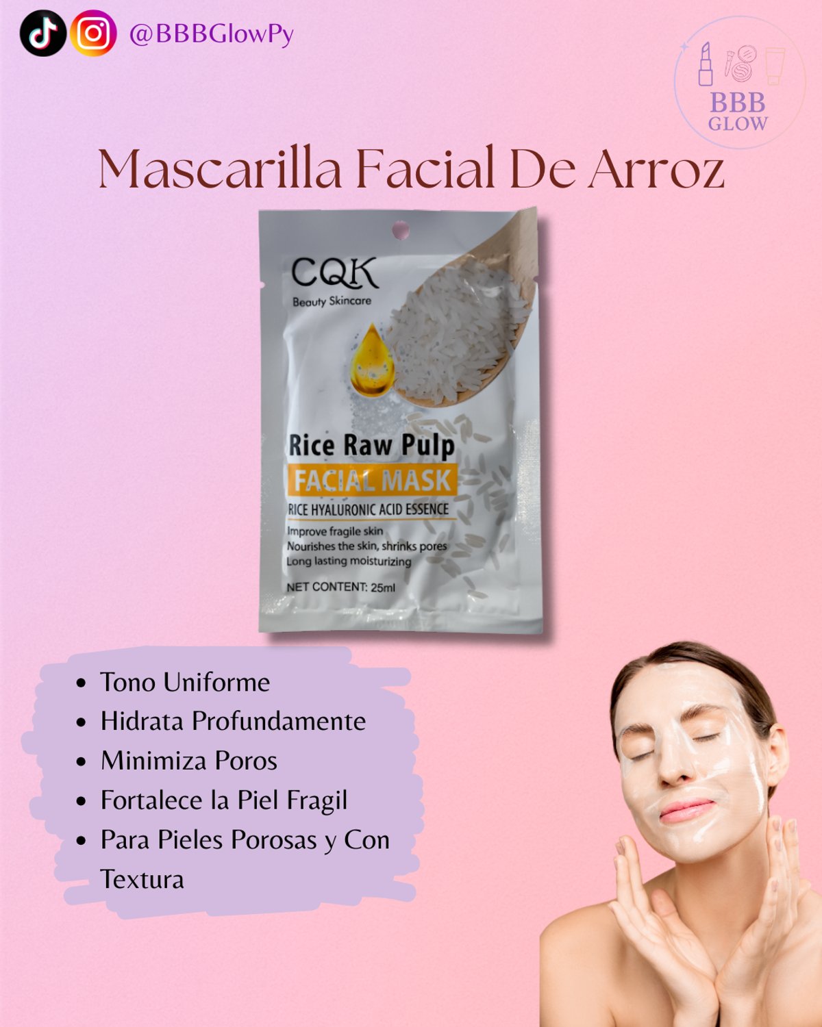 Mascarilla Facial de Arroz