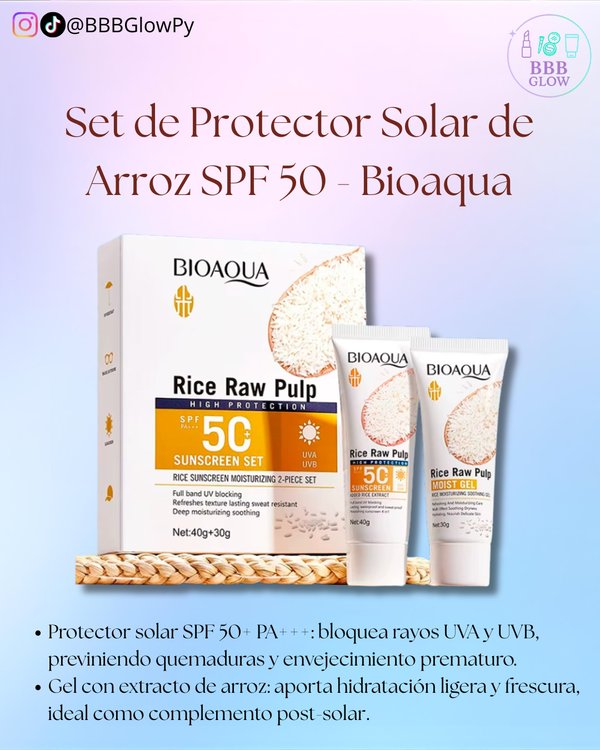 Set De Protector Solar De Arroz