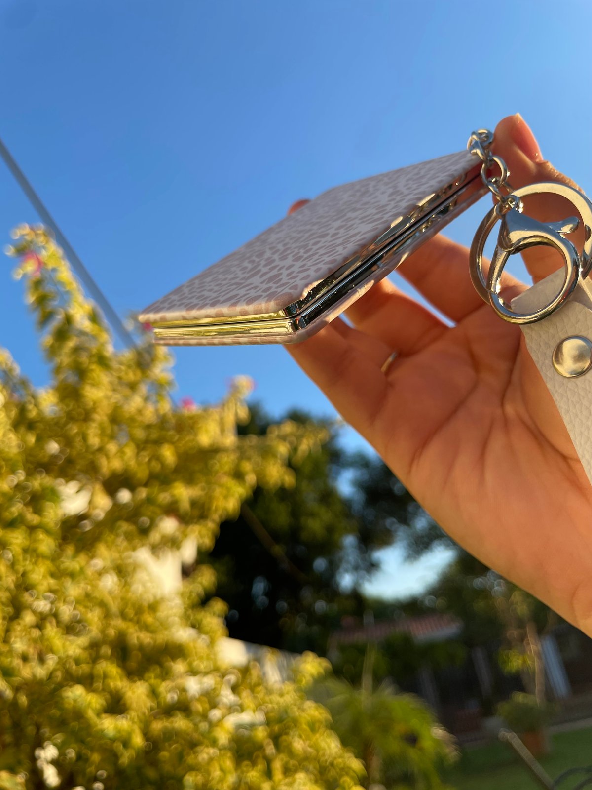 ESPEJO DOBLE+LLAVERO+CORREA💘 - 3