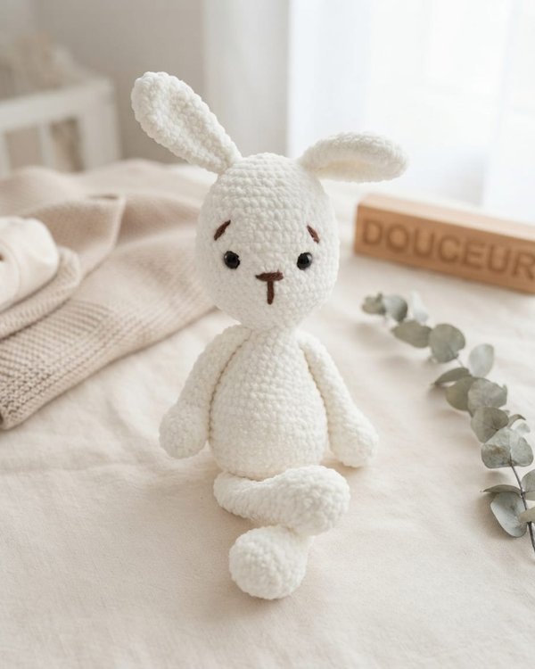 Hi - Amigurumi Chenille Grande - Conejito blanco 