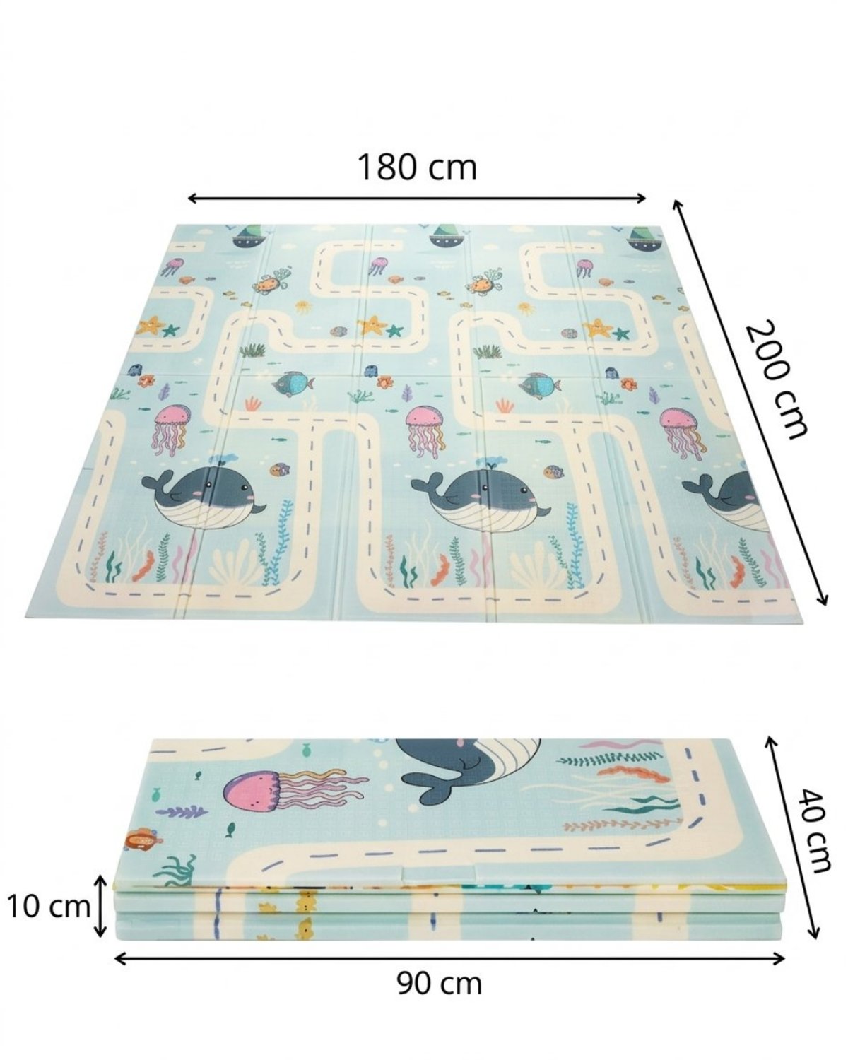 Tapete - Alfombra Plegable 2x1.80m Ballena - 6