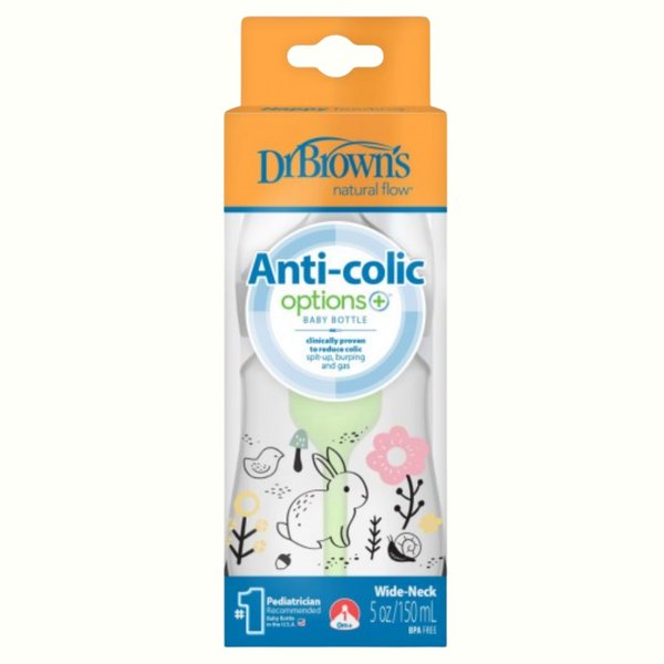 Dr Brown´s - Biberón Opt Boca Ancha con Diseño Conejito 150ml N1