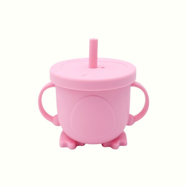 Vaso de Silicona con Patitas Rosa