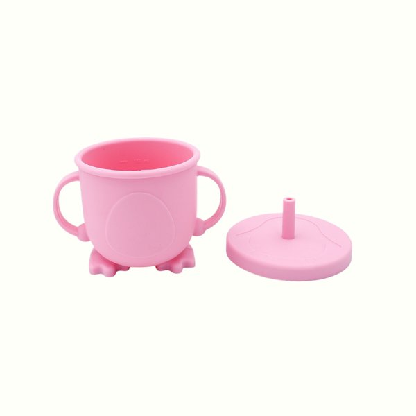 Vaso de Silicona con Patitas Rosa