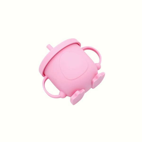 Vaso de Silicona con Patitas Rosa