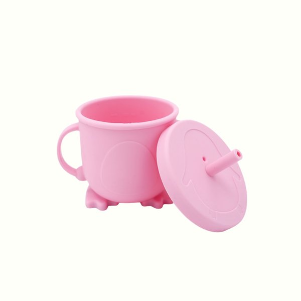 Vaso de Silicona con Patitas Rosa