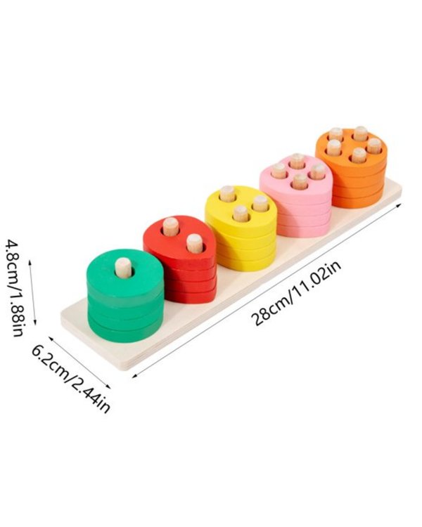 Clasificador de Formas Frutas - 5 Columnas 