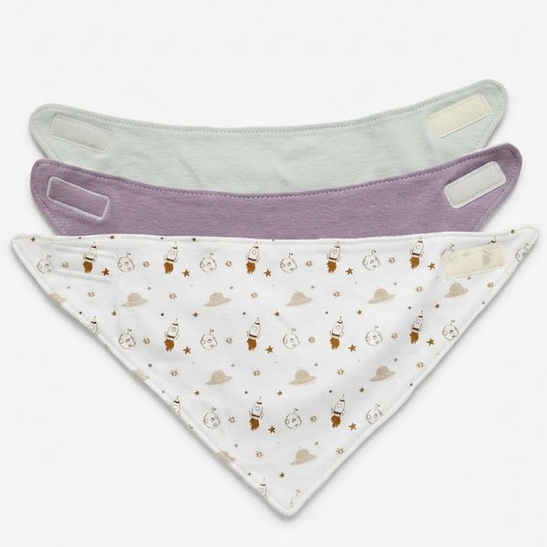 Set de Babero Bandana x3 
