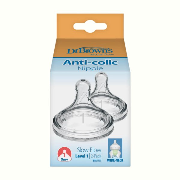 Dr Brown´s - Tetina Boca Ancha N1 0m+