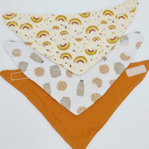Set de Babero Bandana x3 