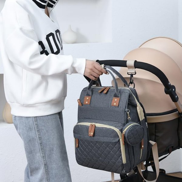 Mua Mua - Mochila con cambiador Premium Gris