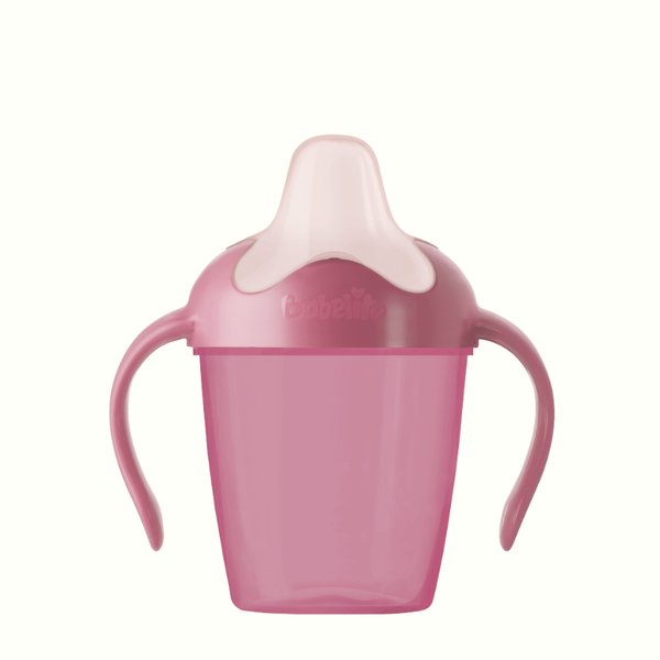 Babelito - Vaso Antiderrame Rosa o Azul con Asas 250ml