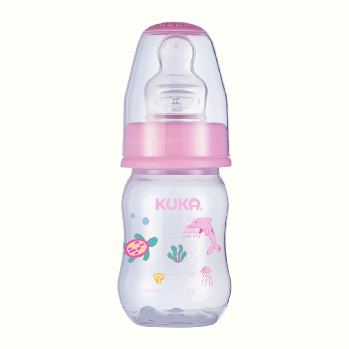 Kuka - Biberón Natural Color Rosa P 70ml