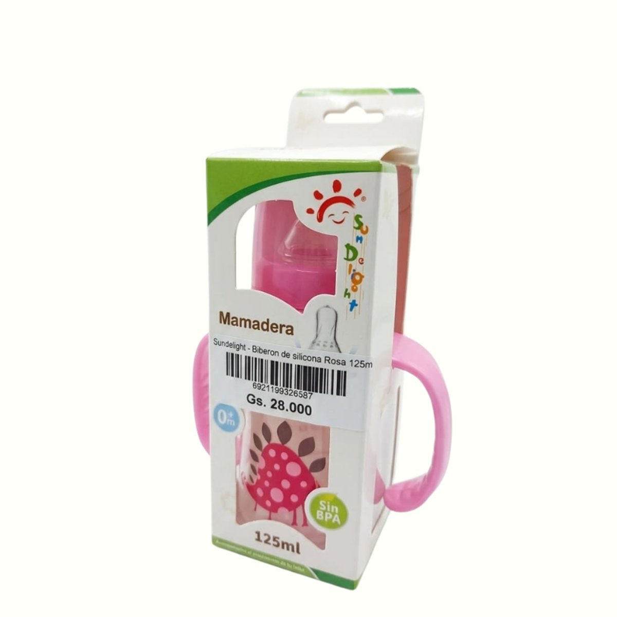 Sundelight - Biberon de silicona Rosa 125ml - 2