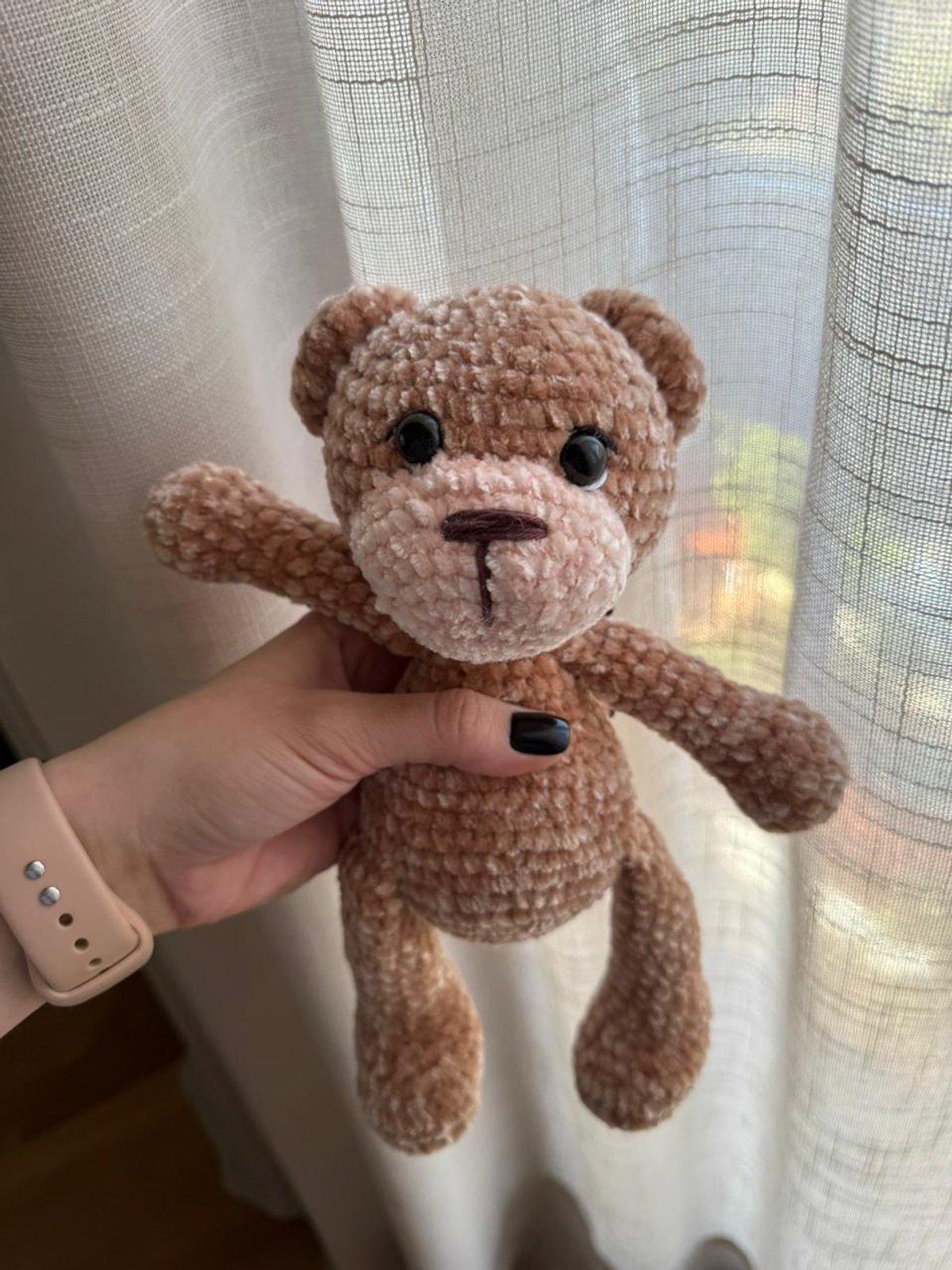 Hi - Amigurumi Chenille Mediano - Osito Marron   - 2