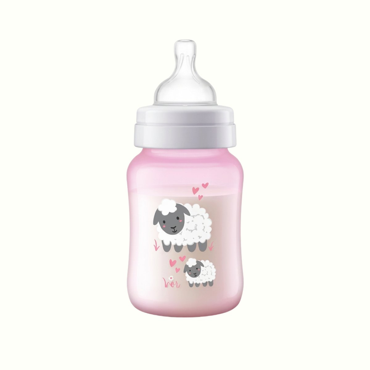 Philips Avent - Biberón Anticolicos Rosa C/D Oveja 260ml  - 2