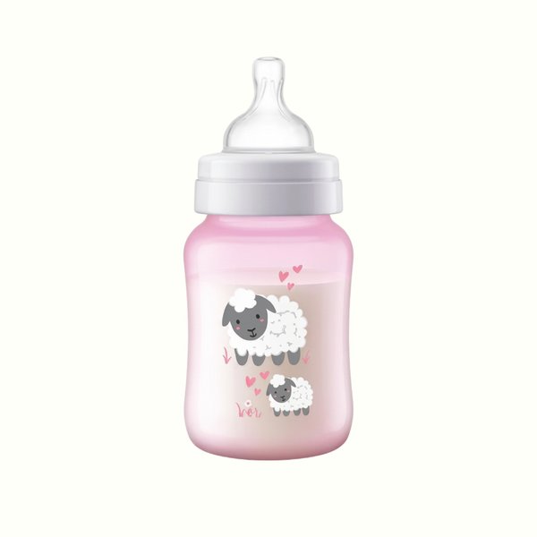 Philips Avent - Biberón Anticolicos Rosa C/D Oveja 260ml 