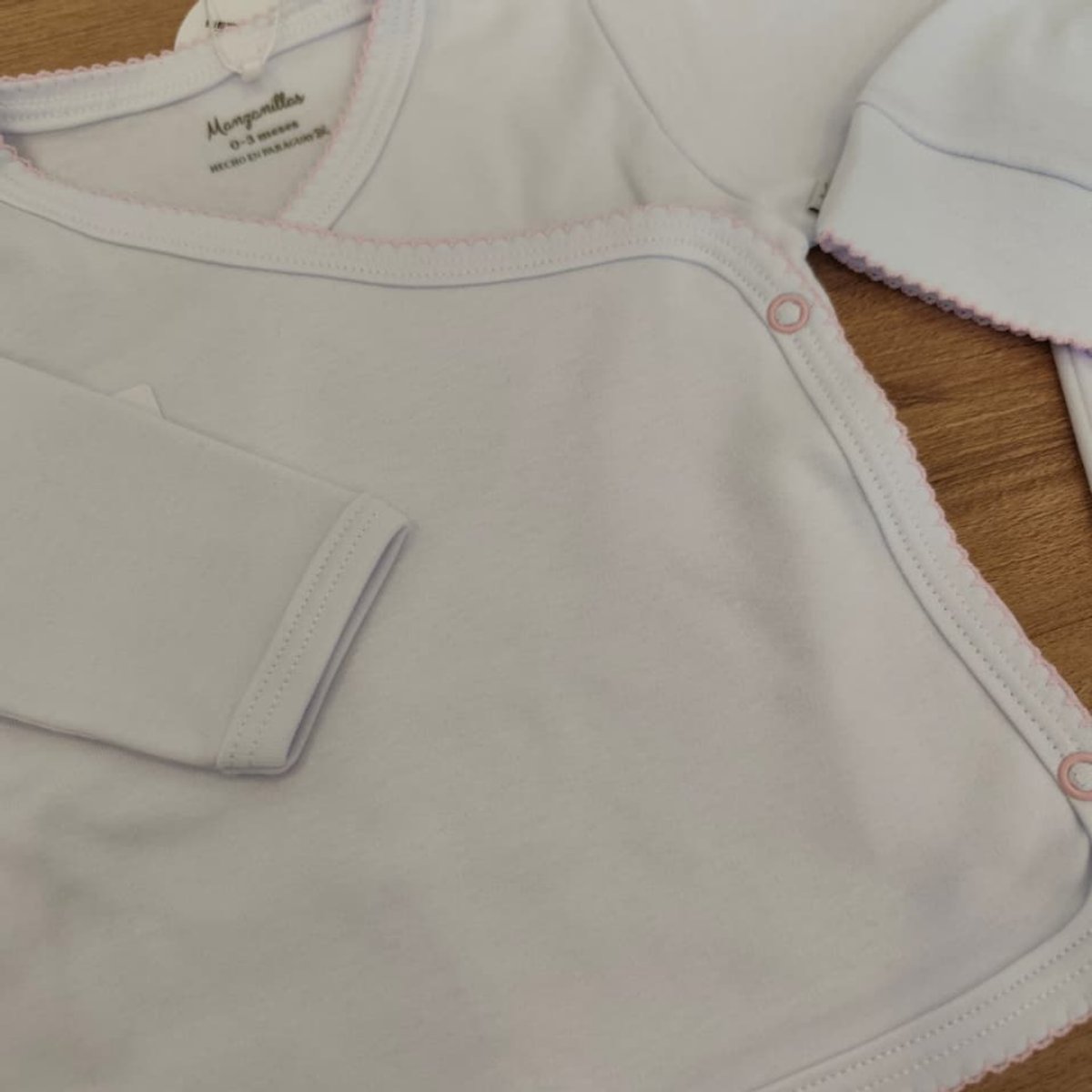Set de Regalo Mónaco Blanco con Picueta Rosa 0-3M - 5