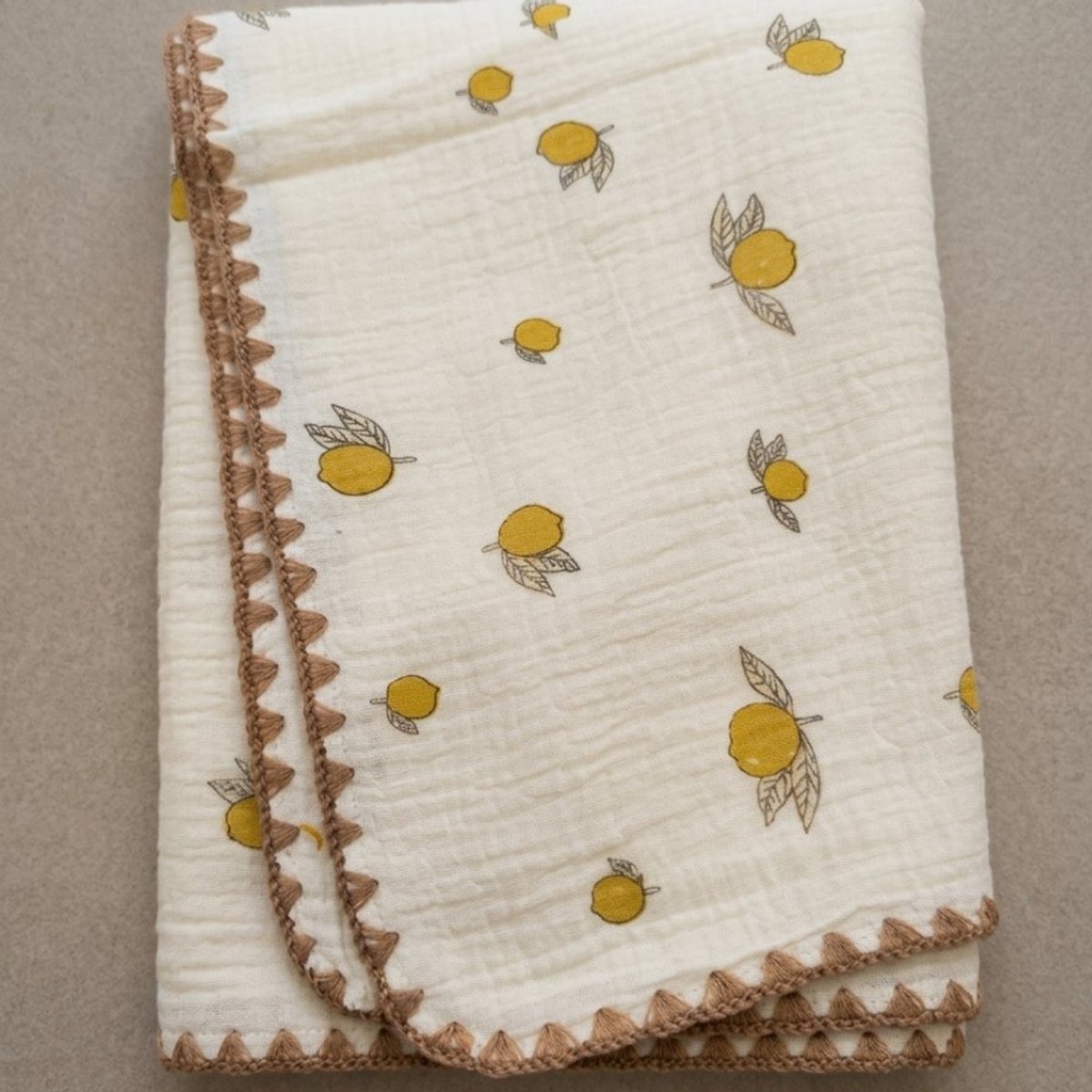 Manta Beige Limones 1mx1m - 2