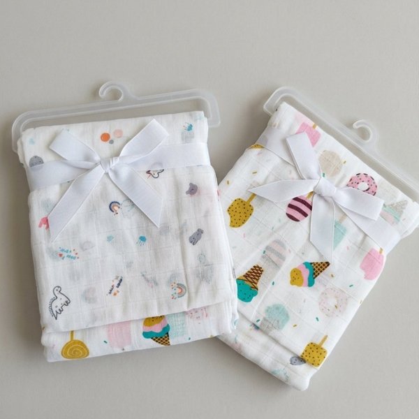 Set de 2 Mantas de Muselina