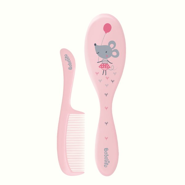 Babelito - Set de Cepillo y Peine Rosa o Blanco