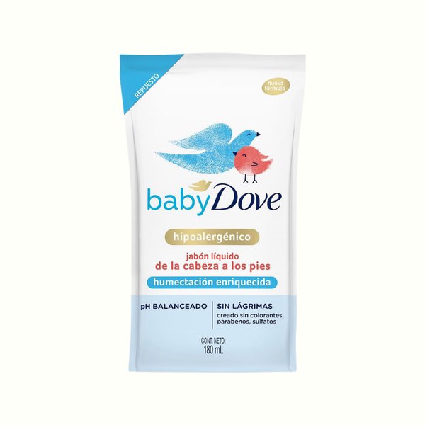 Baby Dove - Jabón Líquido Repuesto Humectación Enriquecida 180ml