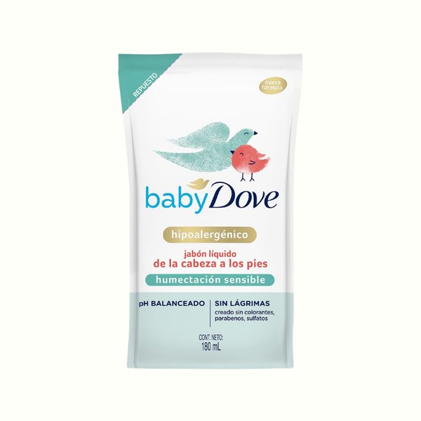 Baby Dove - Jabón Líquido Repuesto Humectación Sensible 180ml