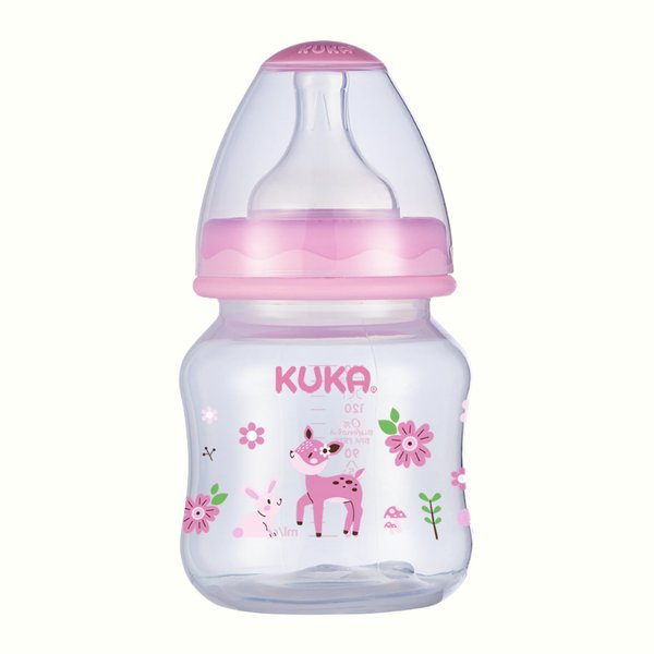 Kuka - Biberón Big Natural 150ml Rosa Tet Univ
